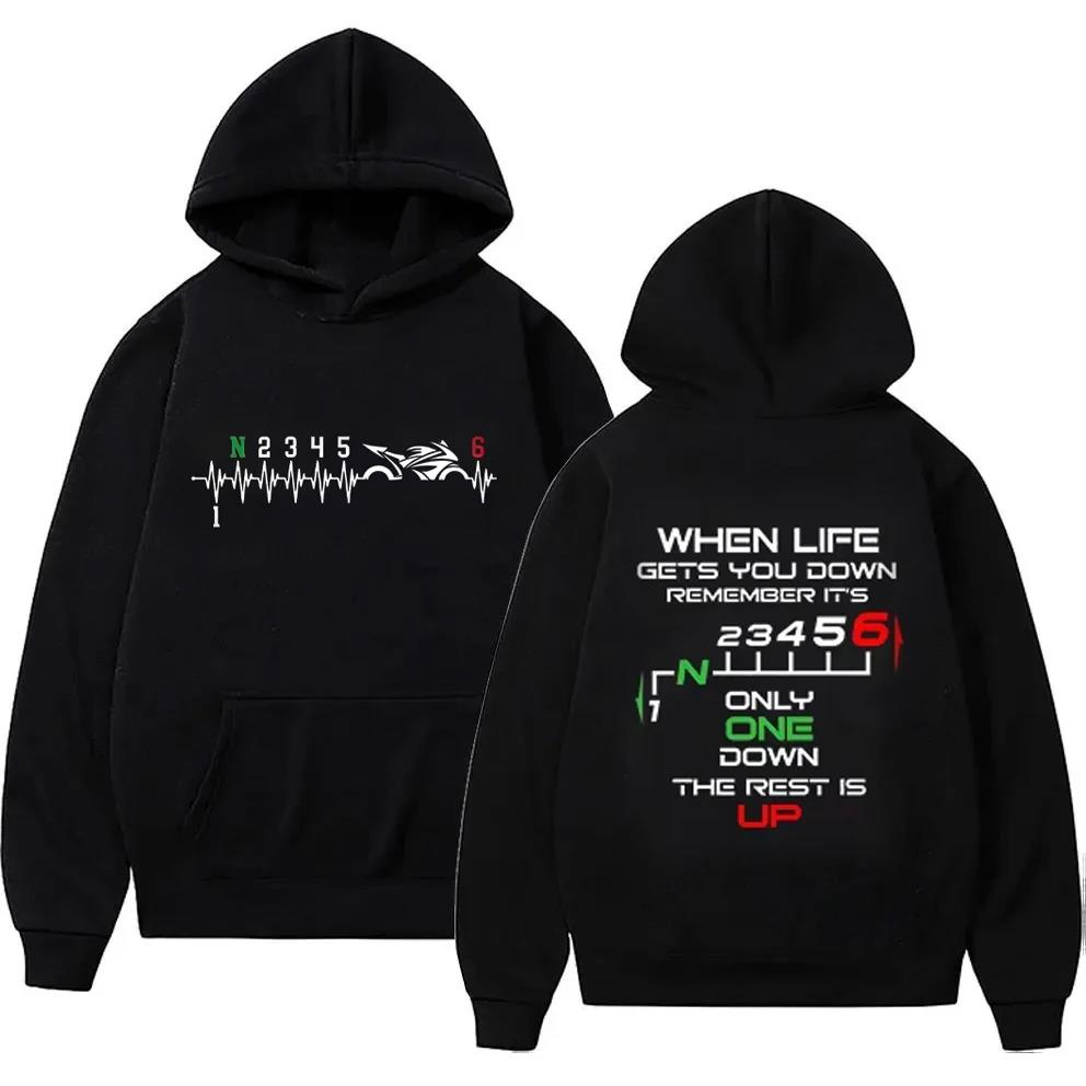Motorcycle Gear Hoodie - Мужские худи и пуловеры оверсайз, толстовки