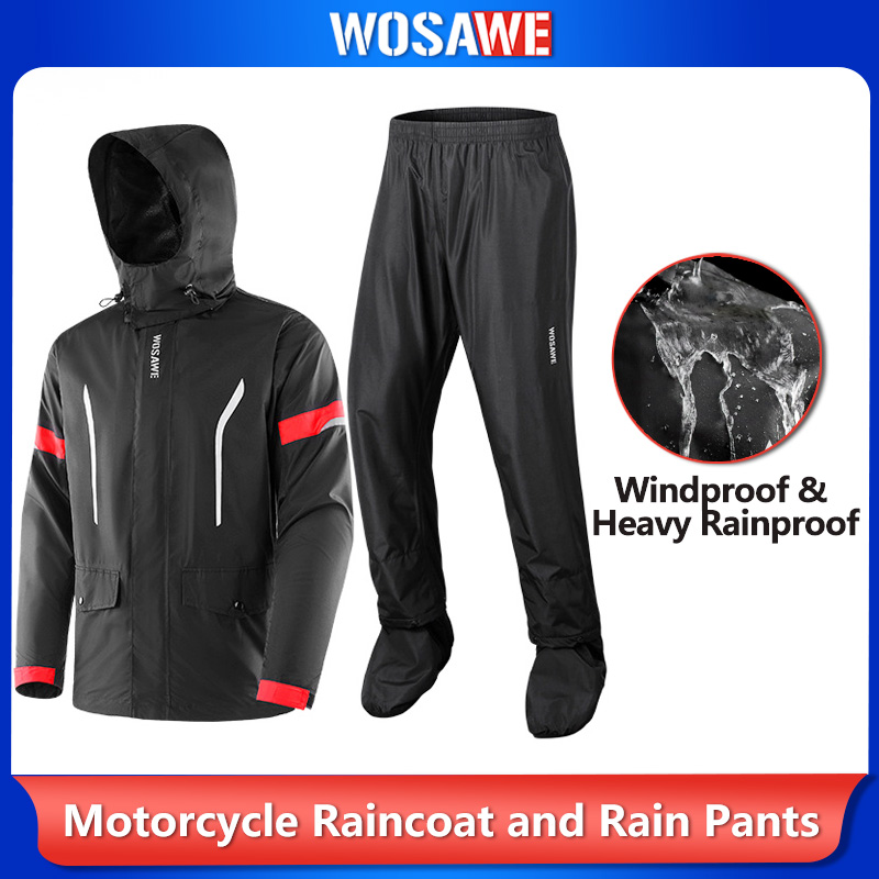 Motorcycle Gear Full Suit - Мужской мотоциклетный дождевой костюм WOSAWE, водонепроницаемый,