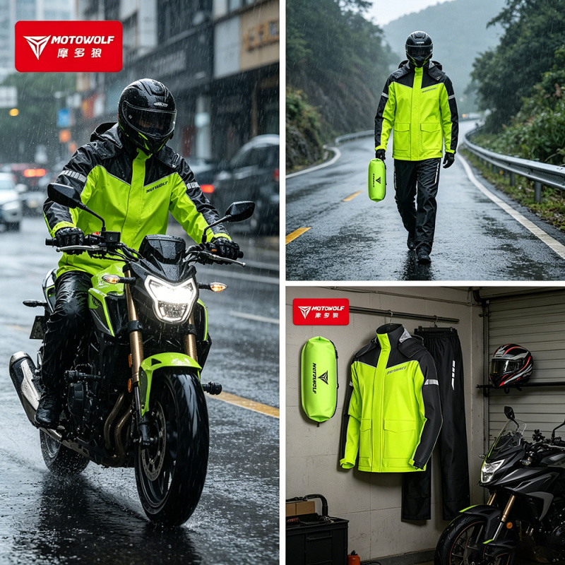 Motorcycle Gear Mesh - Мотоциклетный дождевик MOTOWOLF: водонепроницаемый костюм с
