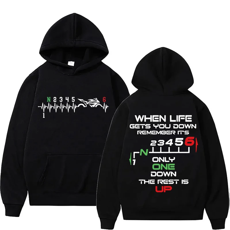 Новые толстовки с принтом 1N23 – обзор и цена Motorcycle Gear Hoodie