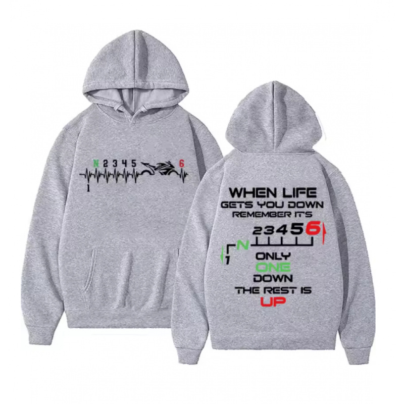1N23456 Унисекс худи с принтом – обзор и цена Motorcycle Gear Hoodie